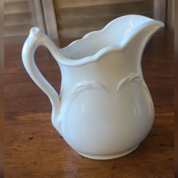 Ironstone Pitcher 19th Century White Ceramic Antique - Picture 5 of 6